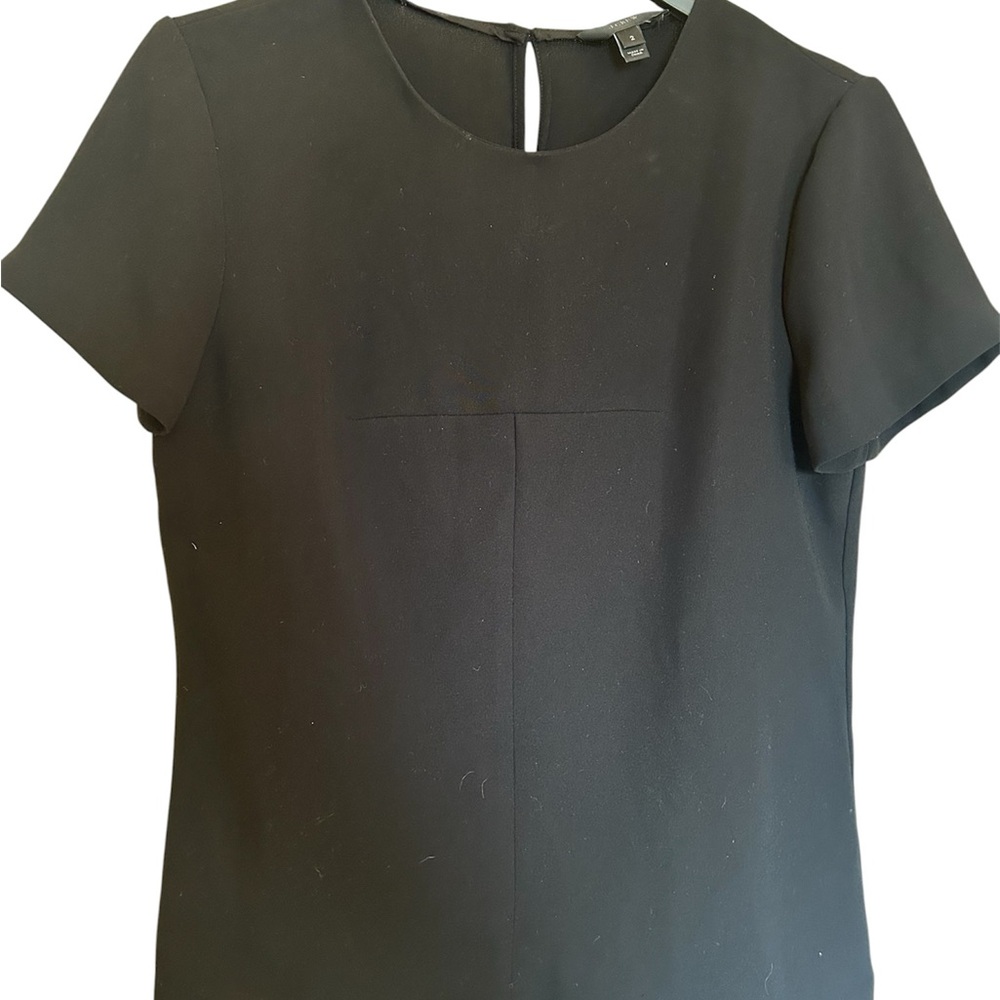 J. Crew Black Short-Sleeve Crewneck Tunic